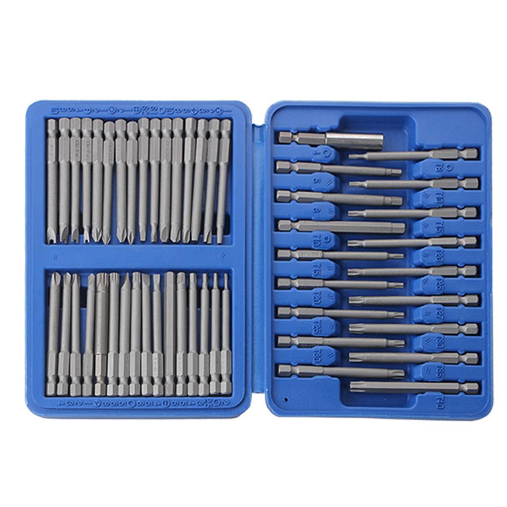 50Pcs Screwdriver Bit Set Security Bit Set Extra   Magnetic Driver Kit Drill Screwdriver Bit Set Screw Driver Bits with Storage Case Hex Star Bits