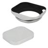 Haoge LH-W58P 58mm Square Metal Screw-in Lens Hood with Hollow-out Cap for Leica Rangefinder Cameras with 58mm E58 Filter Thread Lens, Silver