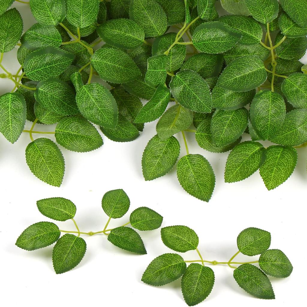 50/100pcs Artificial Plant Pieces Silk Rose Leave Fake Valentine's Wedding Wreath Festival Decora Home Diy Handwork Flowers prop