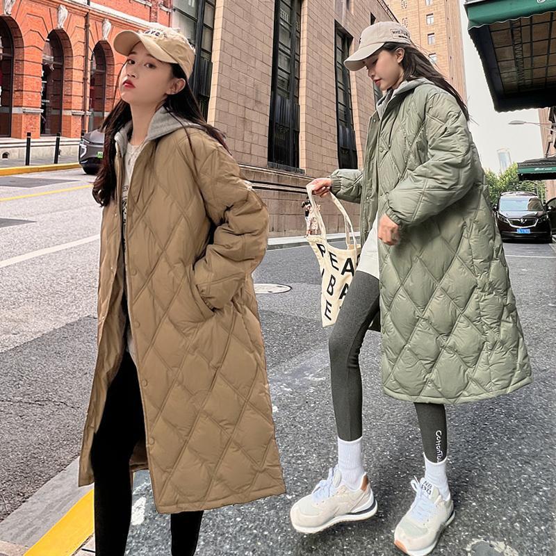 O-Neck Straight Loose Jackets Outdoor Casual Windproof Warm Cotton Clothing Autumn Winter Fashion Versatile Women's Parka Coat