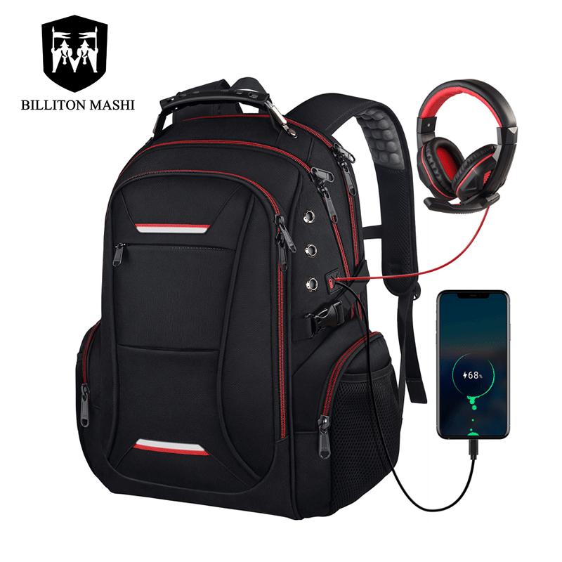 Men's Multifunctional Anti-Theft Backpack, Large Capacity 17-Inch Laptop Bag for Business, Travel, and School
