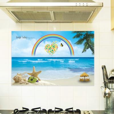 Adesivo da Parete per Cucina Yousheng Oil-proof Oca Mare Frutta Autoadesivo Impermeabile Resistente al Calore Bagno Cucina Wall Art Decalcomania Decorazione