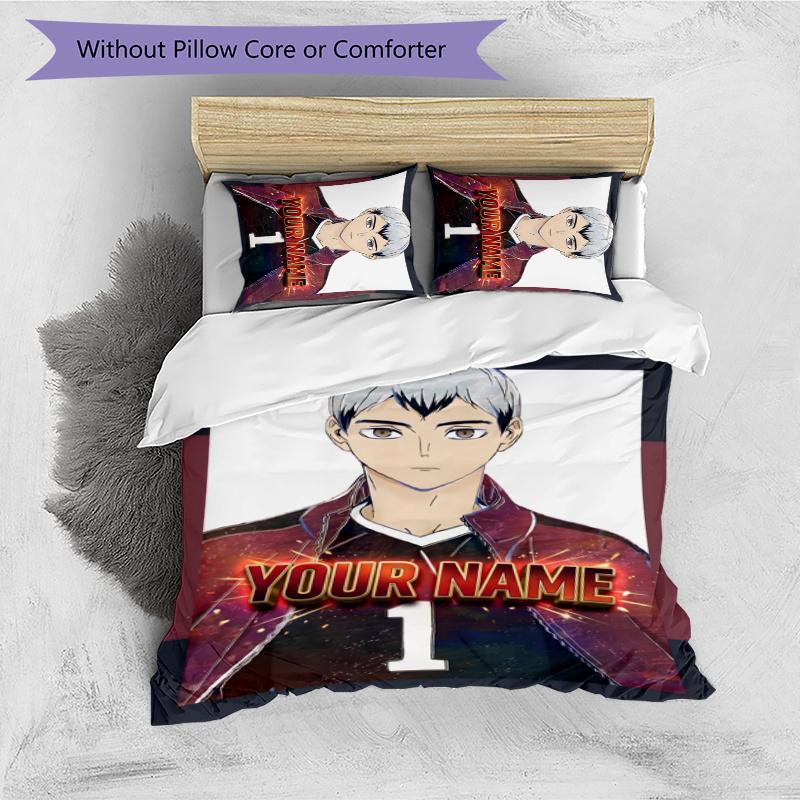 3pcs Shinsuke Kita Cover Set - Personalized Name, HD Printed Bedding with 1 Cover and 2 Pillowcases - Perfect for Home Decor, Easy Care