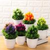 1 SET Mini Christmas Home Decor Artificial Flower Plastic Plant Simulation Bonsai Fake Potted