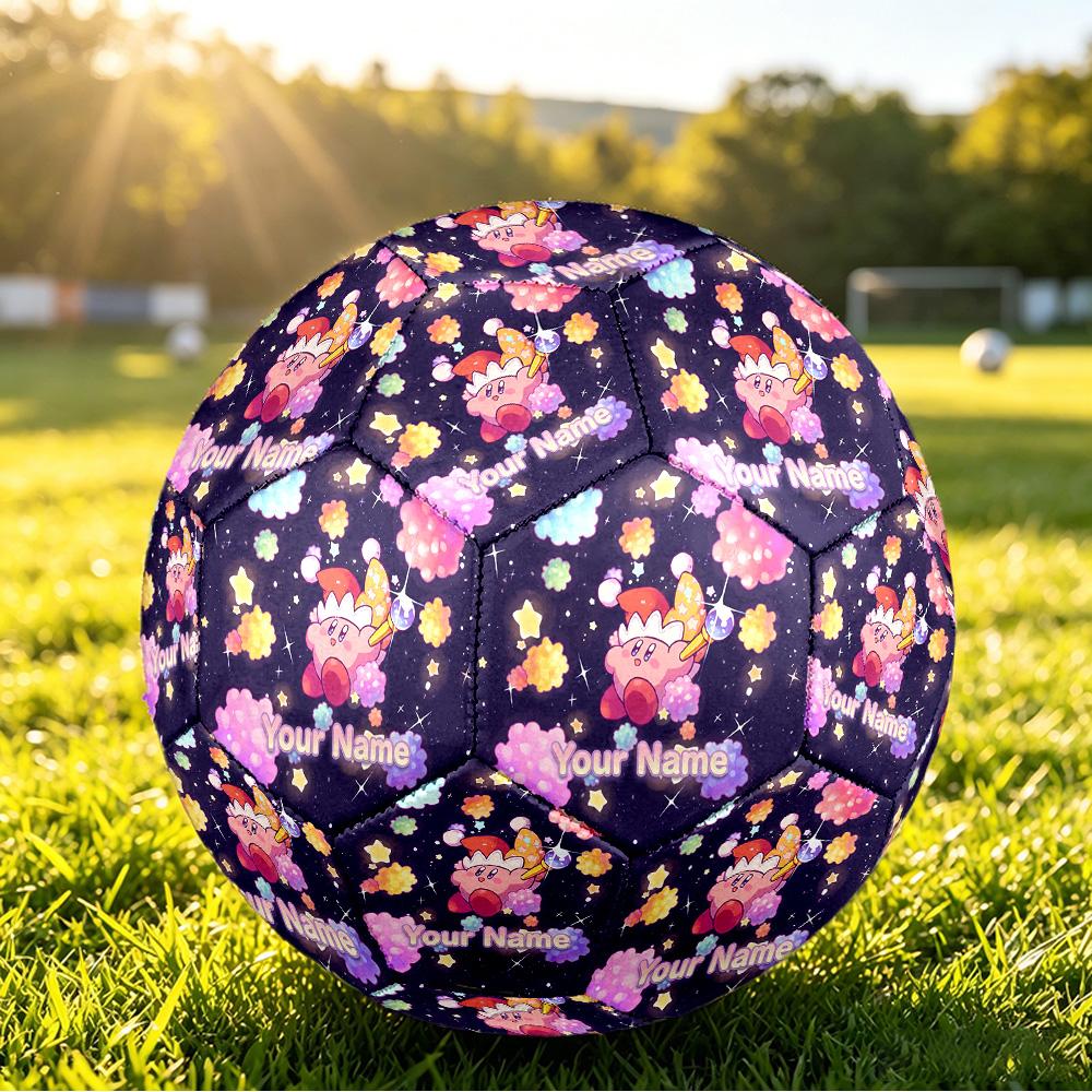 Custom Name Text Size 5 Football,Kirby Standard Training Soccer Ball