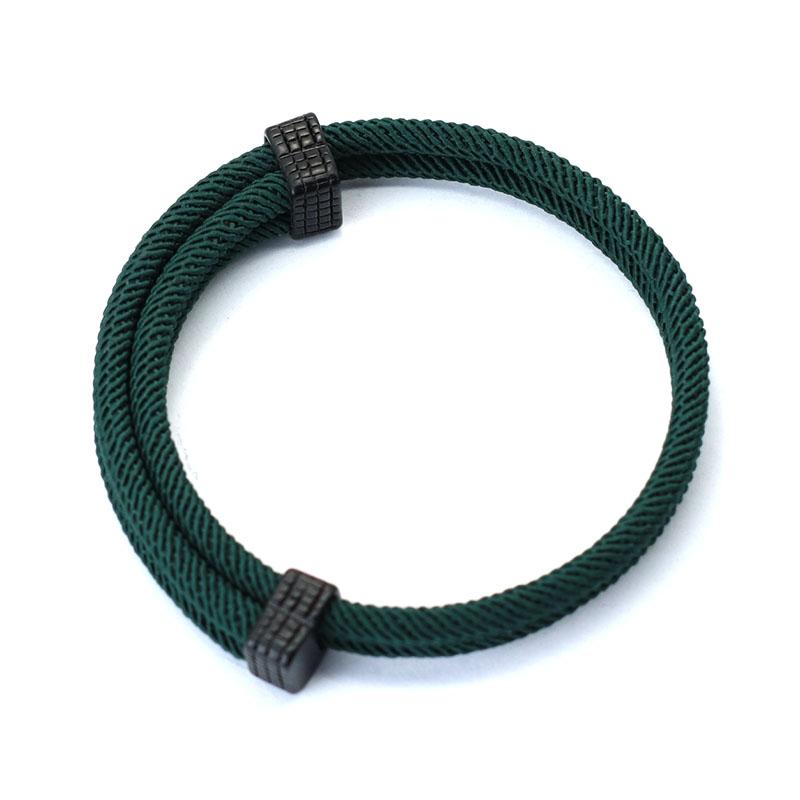 

Noter New Fashion Rope Bracelet Unisex 4mm Nylon Thread Adjustable Braclet Couple Braslet Outdoor Navigation Leisure Accessories зелений