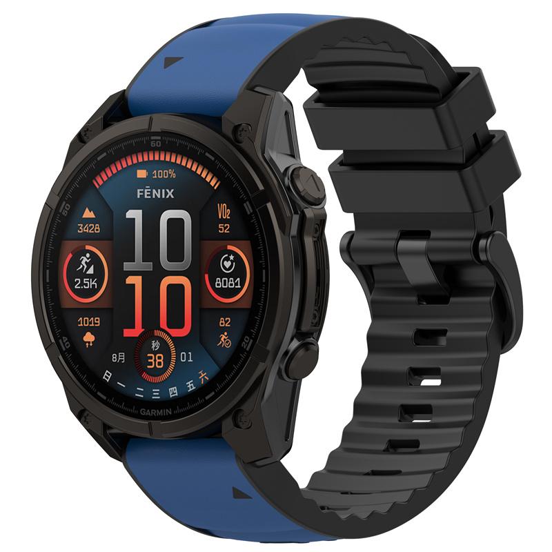 22/26mm Leather+Silicone Strap for Garmin Fenix 8 47mm 51mm 7 7X 6 6X 5 5X Plus Enduro 3 Tactix 9 Forerunner 965 955 970 Band