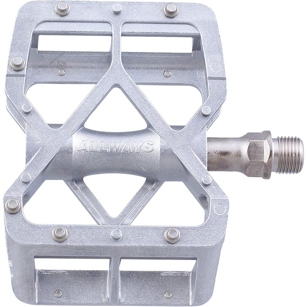 MKS Allways Silver Aluminum Bicycle Pedals for Mountain Bikes