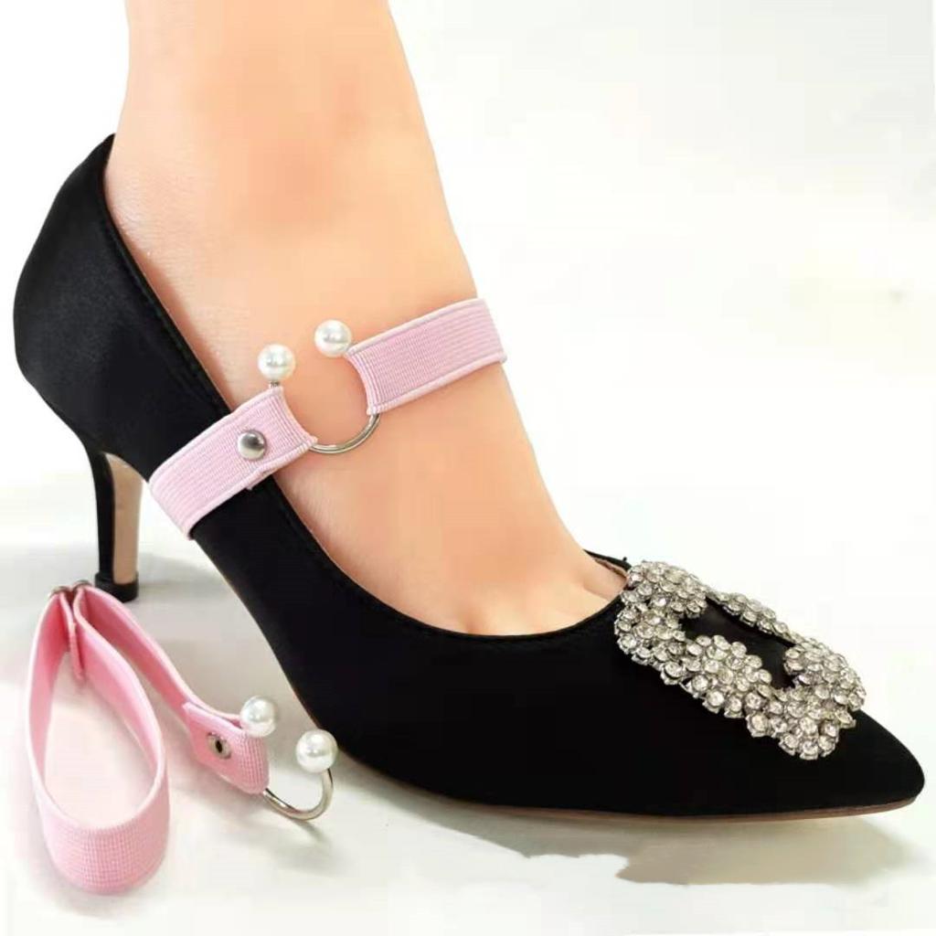 Cheap 1 Pair High Elastic Shoe Straps Hold Loose High Heels Shoes Band
