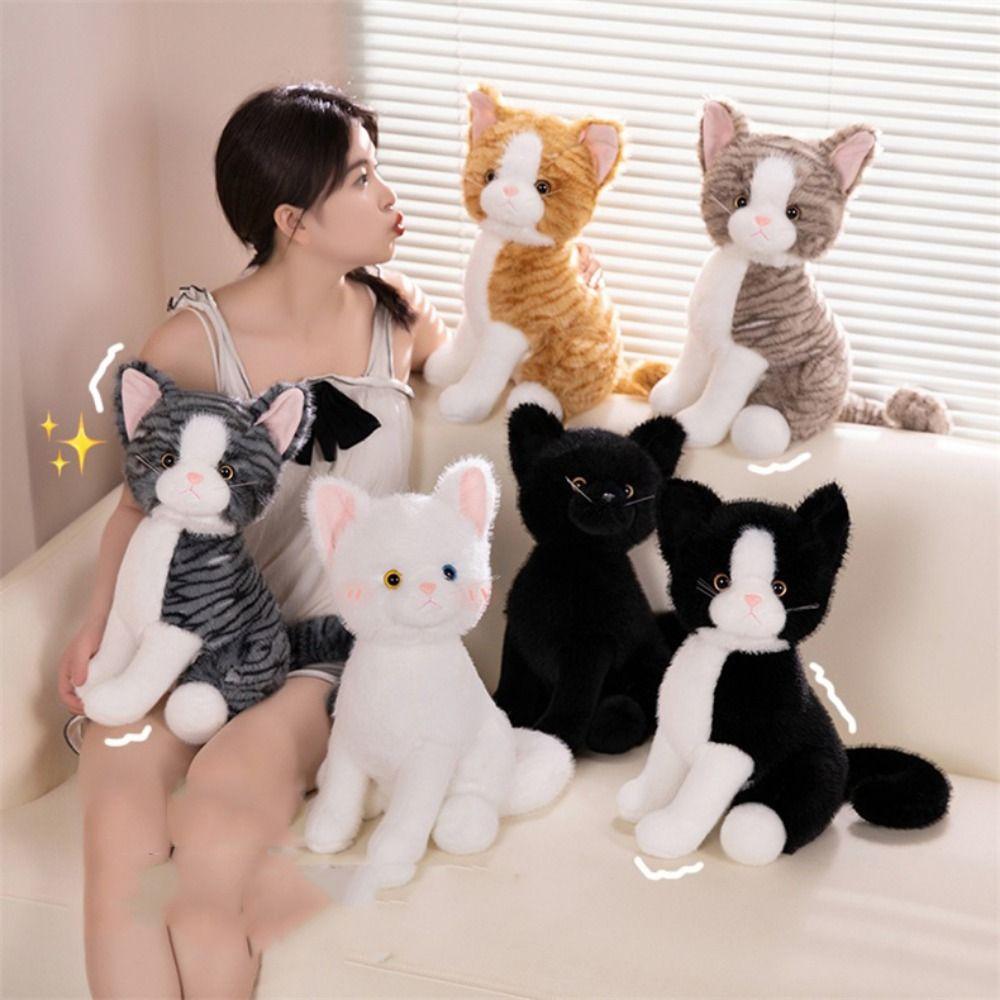 

Животное Котенок Мягкая кукла Рыжий Кот Мультяшная Имитация Кошки Кукла Домашний Кот Мягкая Игрушка Декор Комнаты коричневый