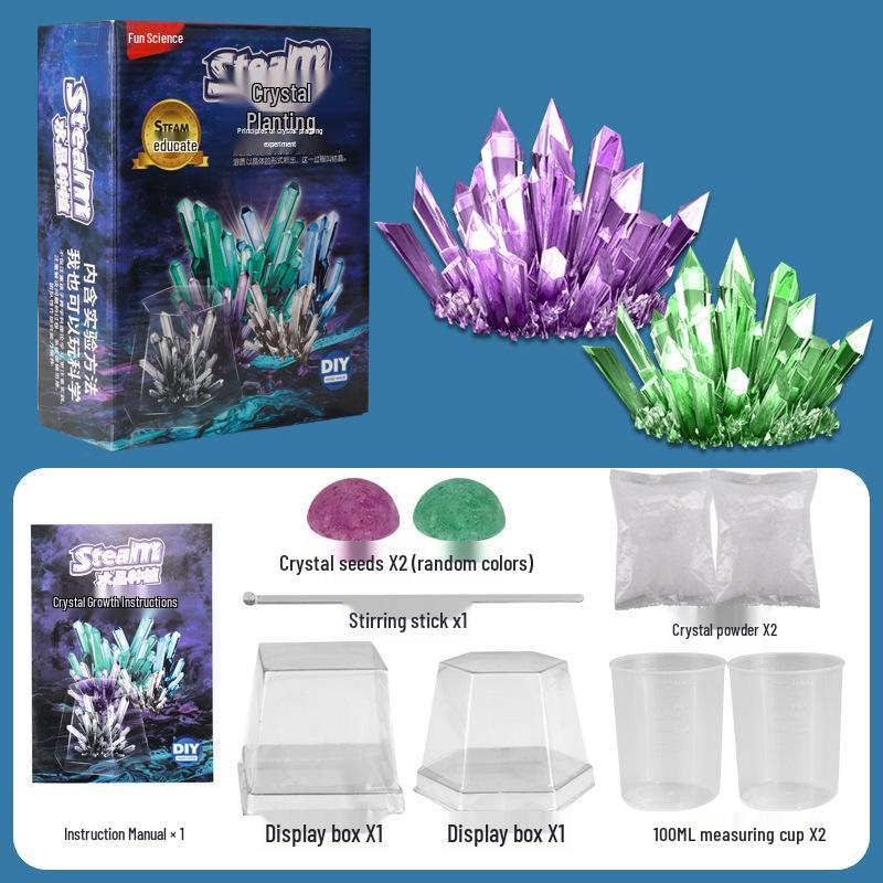 Kids' Crystal Growing Science Kit: DIY Educational Toy for Crafting Crystals