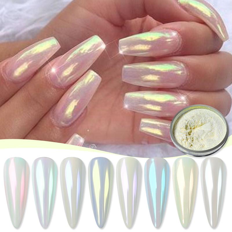 Highlight Symphony Neon Powder, Translucent Neon Mirror Flour Pearlescent Fine Glitter Diy Manicure Nail Ornament