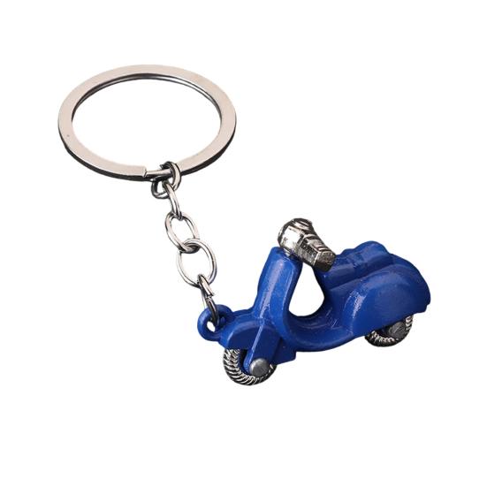 

Keychain Pendant Motorcycle Charm Zinc Alloy Key Chain with Chain Buckle Retro Electric Donkey Scooter Design Key Holder
