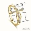 Women's Ring with a Niche Cross Design Inlaid with Zircon, Suitable for the Index Finger, Versatile Plain Band Ring