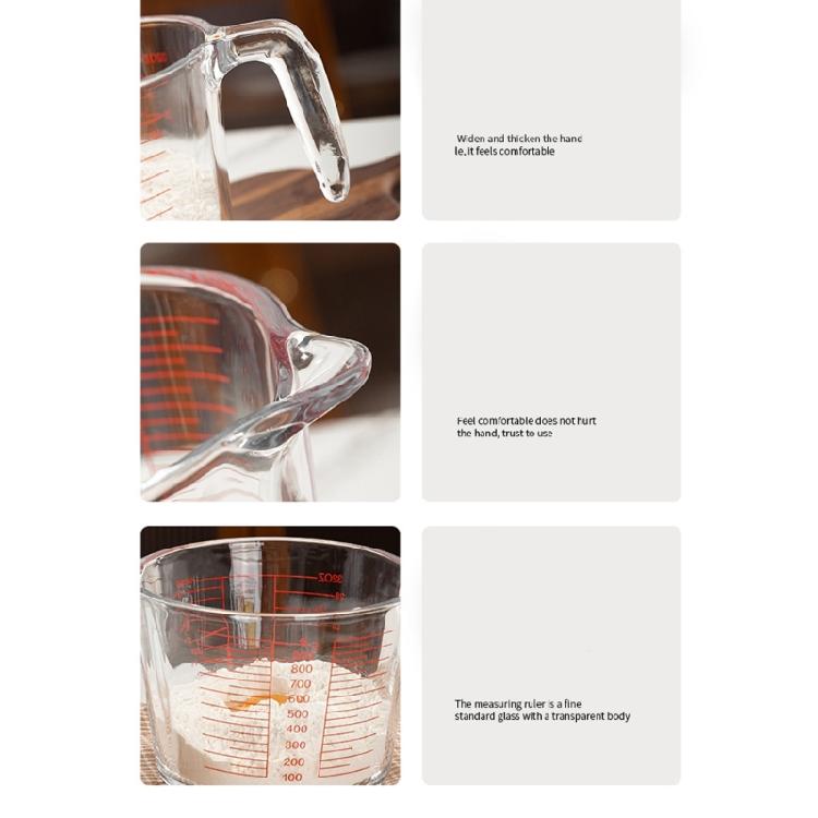 Glass Measuring Cup With Large Capacity And Visible Scale Suitable For Baking Mixing And Liquid Measurement