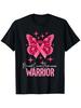 Anti-Cancer Women's Graphic T-Shirt Short Cotton Sleeves Warrior Breast Cancer ShirtFashion Women's Breast Cancer Awareness Tops