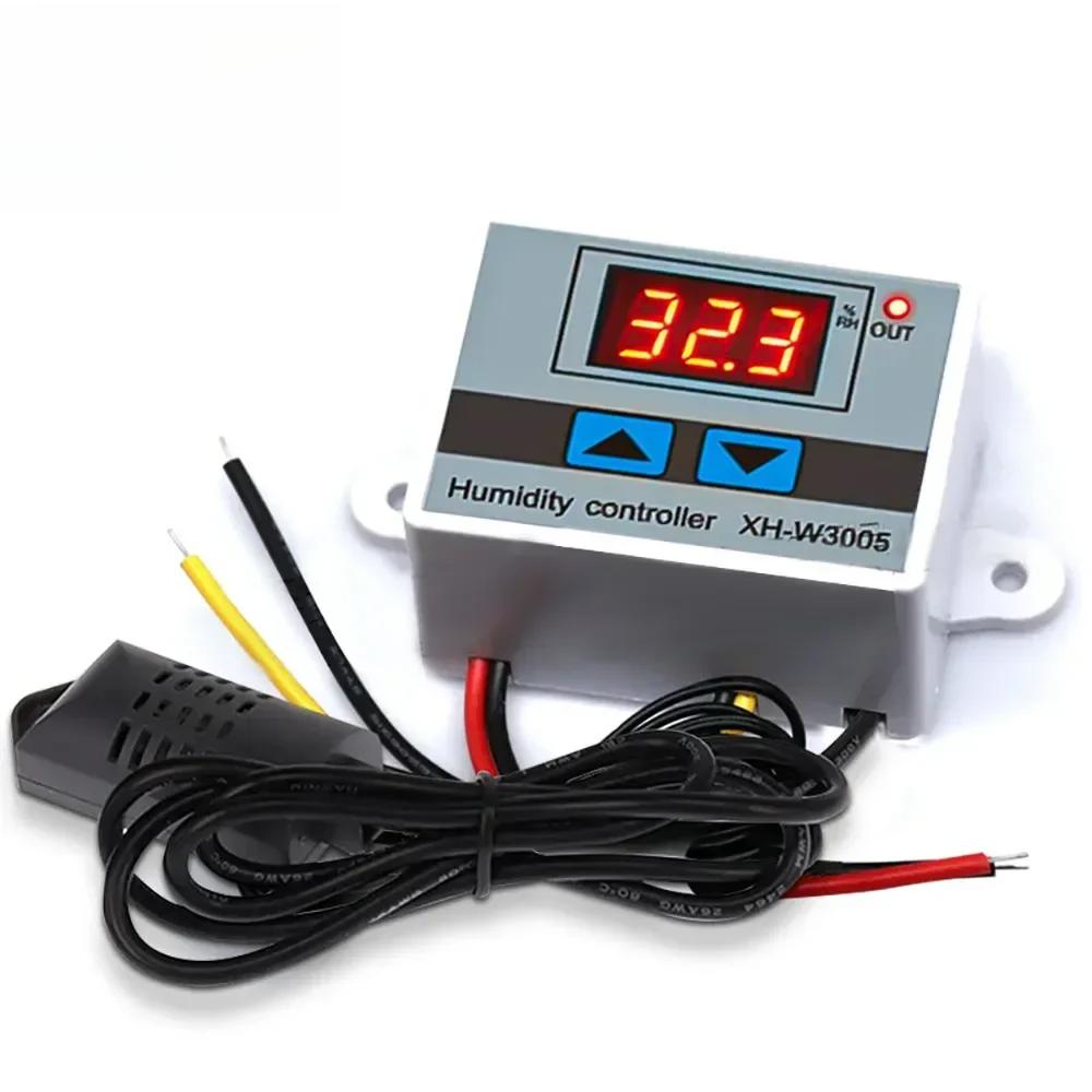 XH-W3005 110V 220V 12V Digital Humidity Controller Hygrometer Control Switch 0~99%RH Hygrostat W/ Humidity Sensor