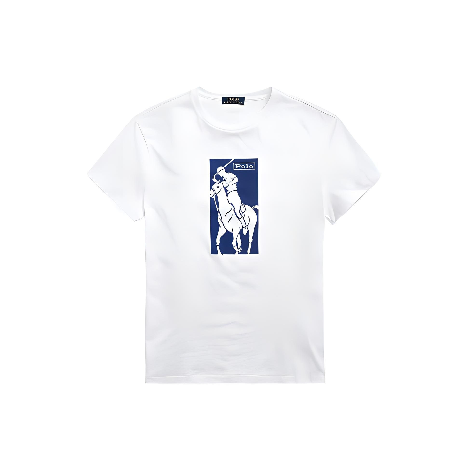 

Polo Ralph Lauren Ss22 Хлопковая футболка с круглым вырезом и короткими рукавами с принтом логотипа Мужские топы Белый MNPOTSH1N821351 M