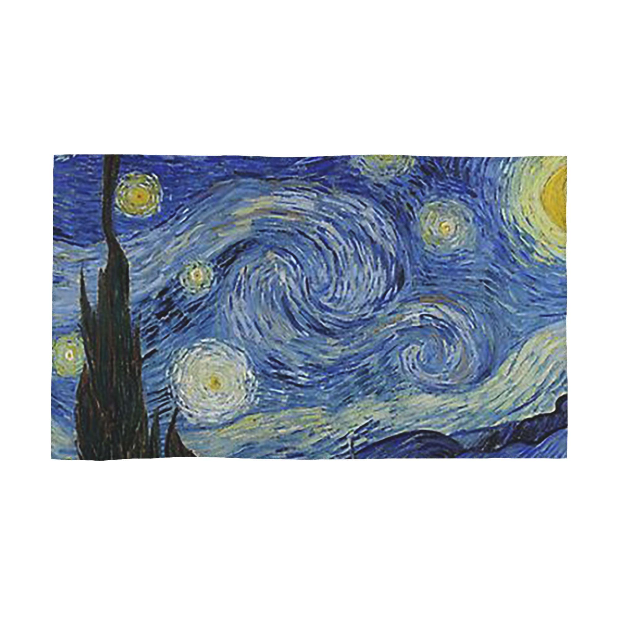 

Starry Night (Vincent van Gogh) Soft Face Towel Quick Dry Pool Bath Cotton Towels Breathable W30*H60(CM)