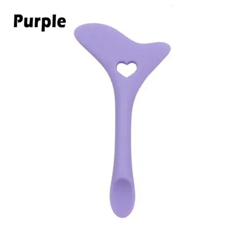 Silicone Multifunctional 4 In 1 Tool for Face Cream Spoon Eyeline Eyelashes Stencils Lipstick Wearing Aid Makeup Assistance Tool