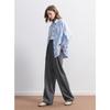 Sancai 2025 Autumn Elastic Waist Loose Straight Leg Pants