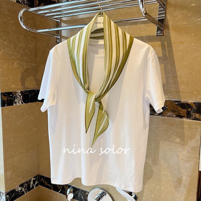 NINA SOLOR Double Georgette Diamond Silk Scarf