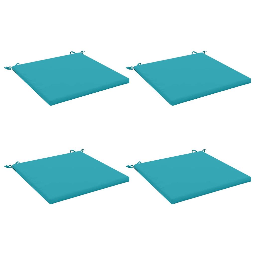 4 piece seat cushions SOEST 4 pcs. 100percent Polyester Turquoise