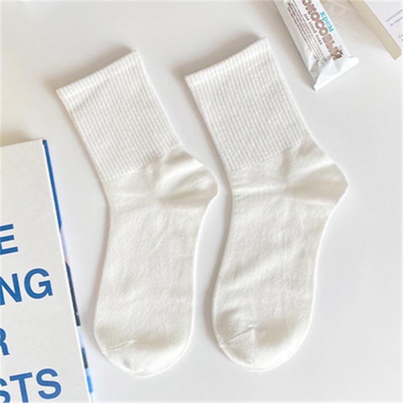 

Женские летние тонкие носки-трубы из чистого хлопка с милым кружевом, белые 1 pair