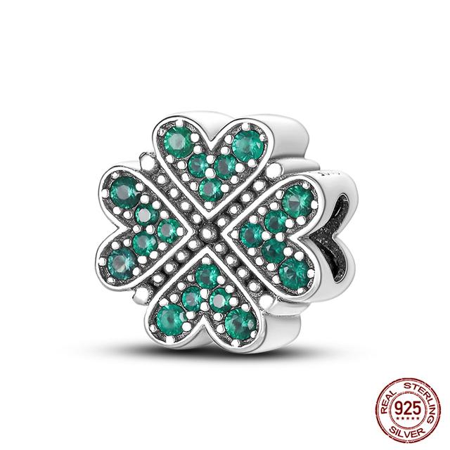 2023 mode Frühling Glück Vier Kleeblatt Serie 925 Sterling Silber Charms Perlen Fit Fasion 925 Armband DIY Schmuck