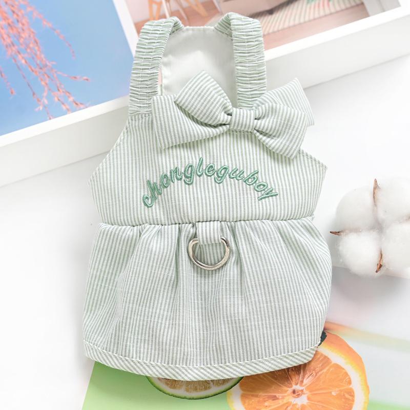 Pet Small Dog Bichon Dog Clothes Bow Princess Skirt 2025 Spring and Summer Thin