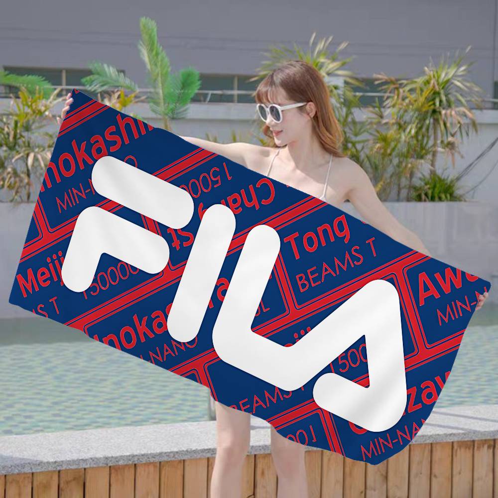 Fashion trend Brand F-FILA-A Logo Microfiber Beach Towel Absorbent Quick dry Soft Yoga Swimming Resort Mountain Climbing Towel