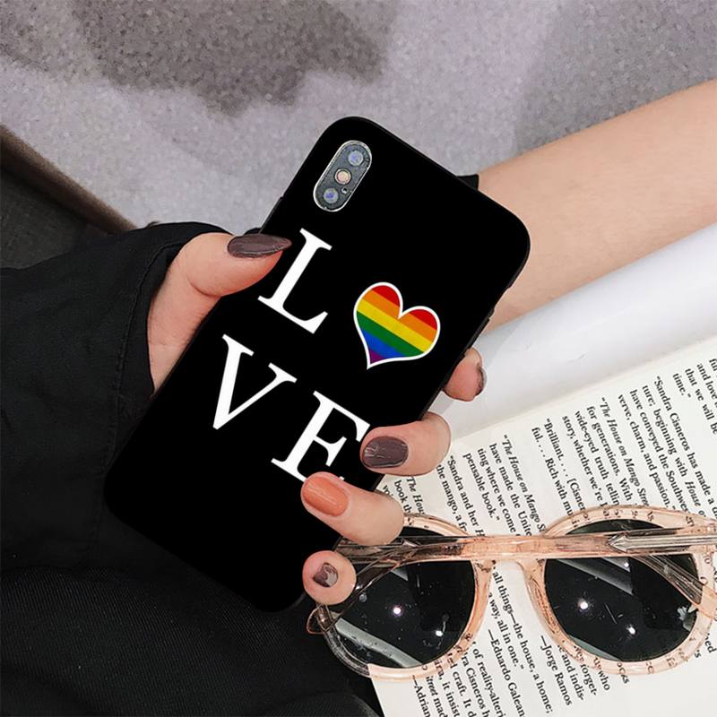 Gay Lesbian LGBT Rainbow Pride Phone Case for iPhone 11 12 13 Mini Pro Max 8 7 6 6S Plus X 5 S SE 2020 XR XS 10 case