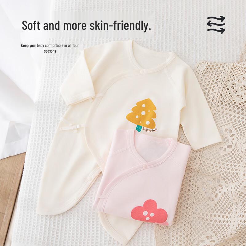 Babyprints Newborn Pure Cotton Long Sleeve Bodysuit 2-Pack