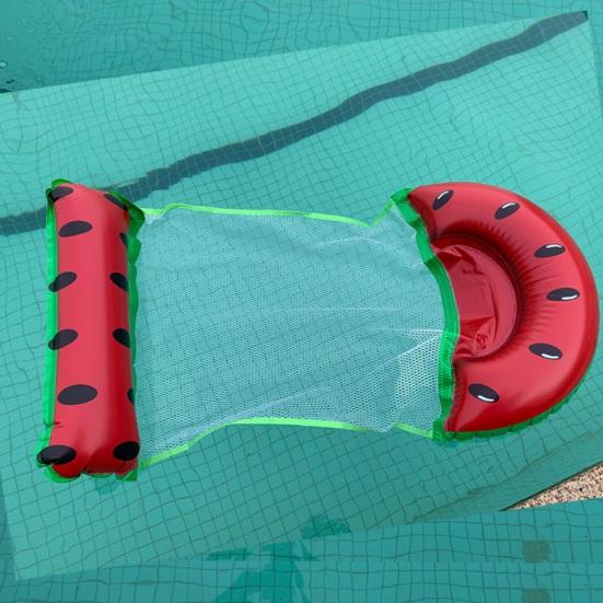 Vodní houpací síť s ergonomickou opěrkou hlavy Nafukovací lehátko ve tvaru ovoce Vodní zábava s plovoucím bazénem