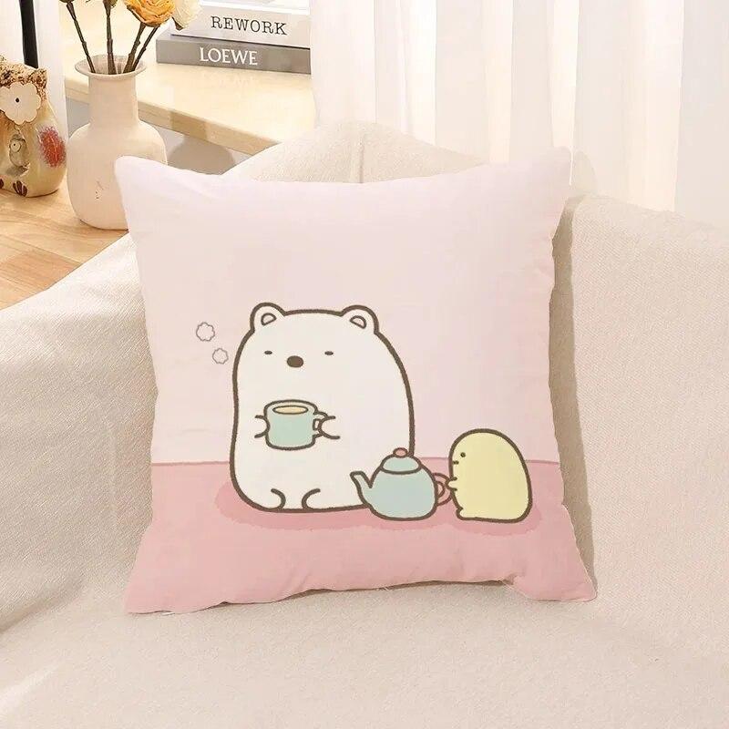 45x45cm cute cartoon print pillow case living room sofa office cushion cover home decoration children's gift