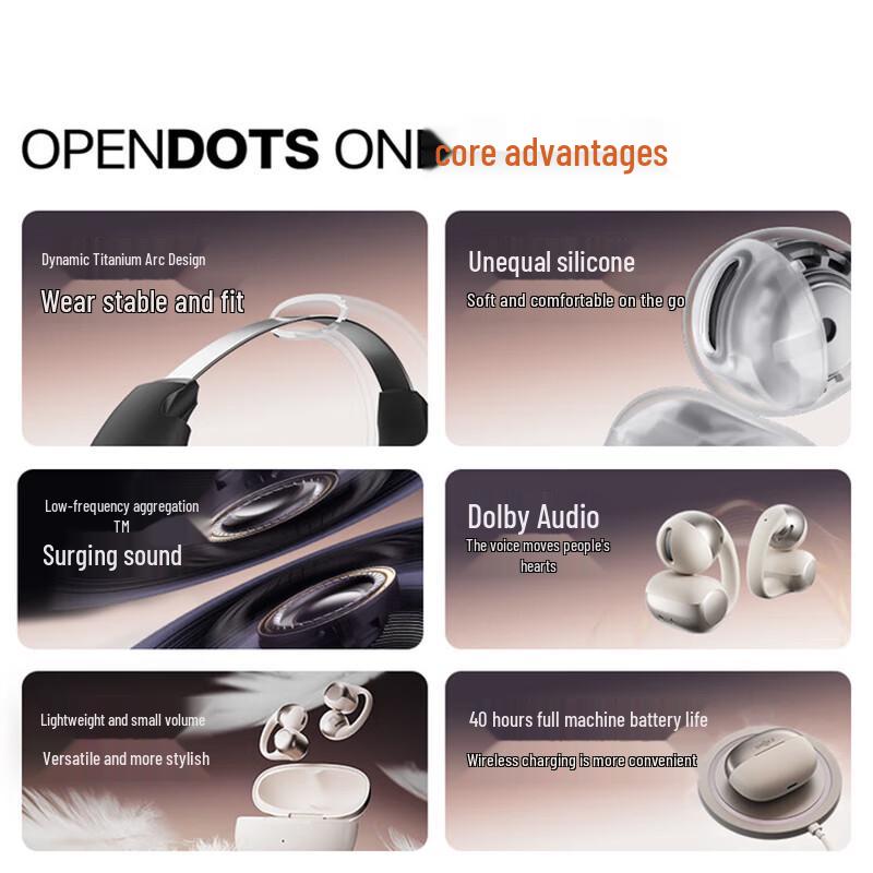 Shokz OpenDots ONE E310 Open-Ear Clip-On Sport Earbuds