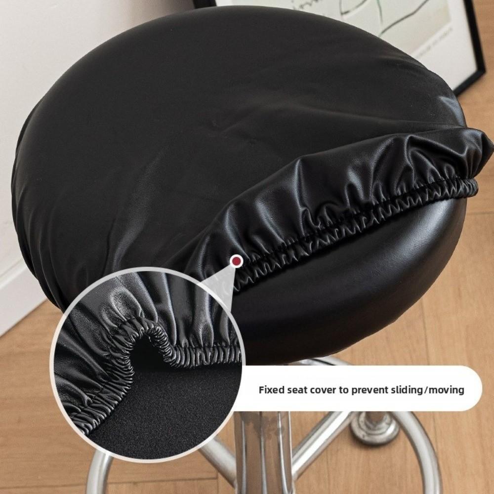 PU Leather Rotating Chair Slipcover Waterproof Bar Stool Chair Cover  for Restaurant Hotel