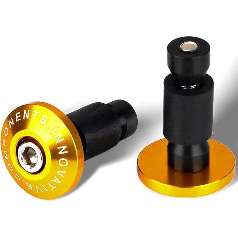 Goldfire Motorcycle 7/8'' Handle Bar End Weights Handlebar Grips Cap Anti Vibration Silder Plug Fits for Yamaha Kawasaki Dirt Bike (Black)