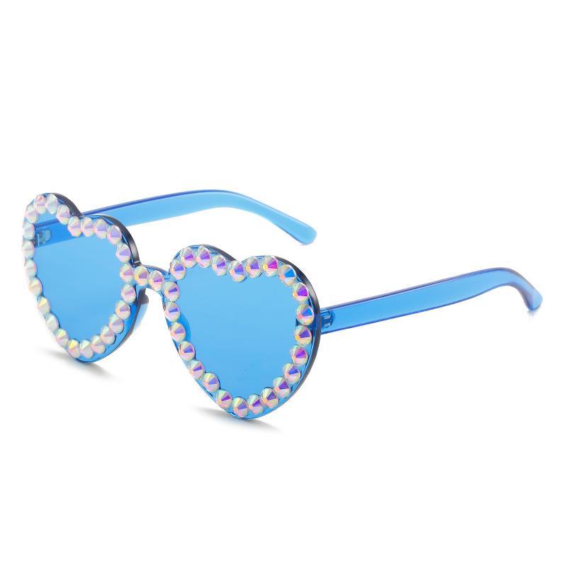Gorgeous Diamond-Encrusted Sunglasses, Love Women'S Trendy Glasses, Wedding Photo Studio Street Photography Decorative Sunglasses