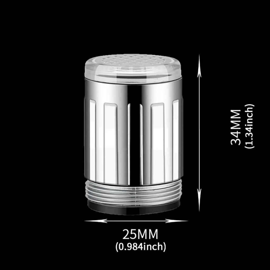 LED Temperature Sensitive Faucet Spout 3-Color Light-up Kitchen Faucet Colorful Aerator Decorate No Batteries Required