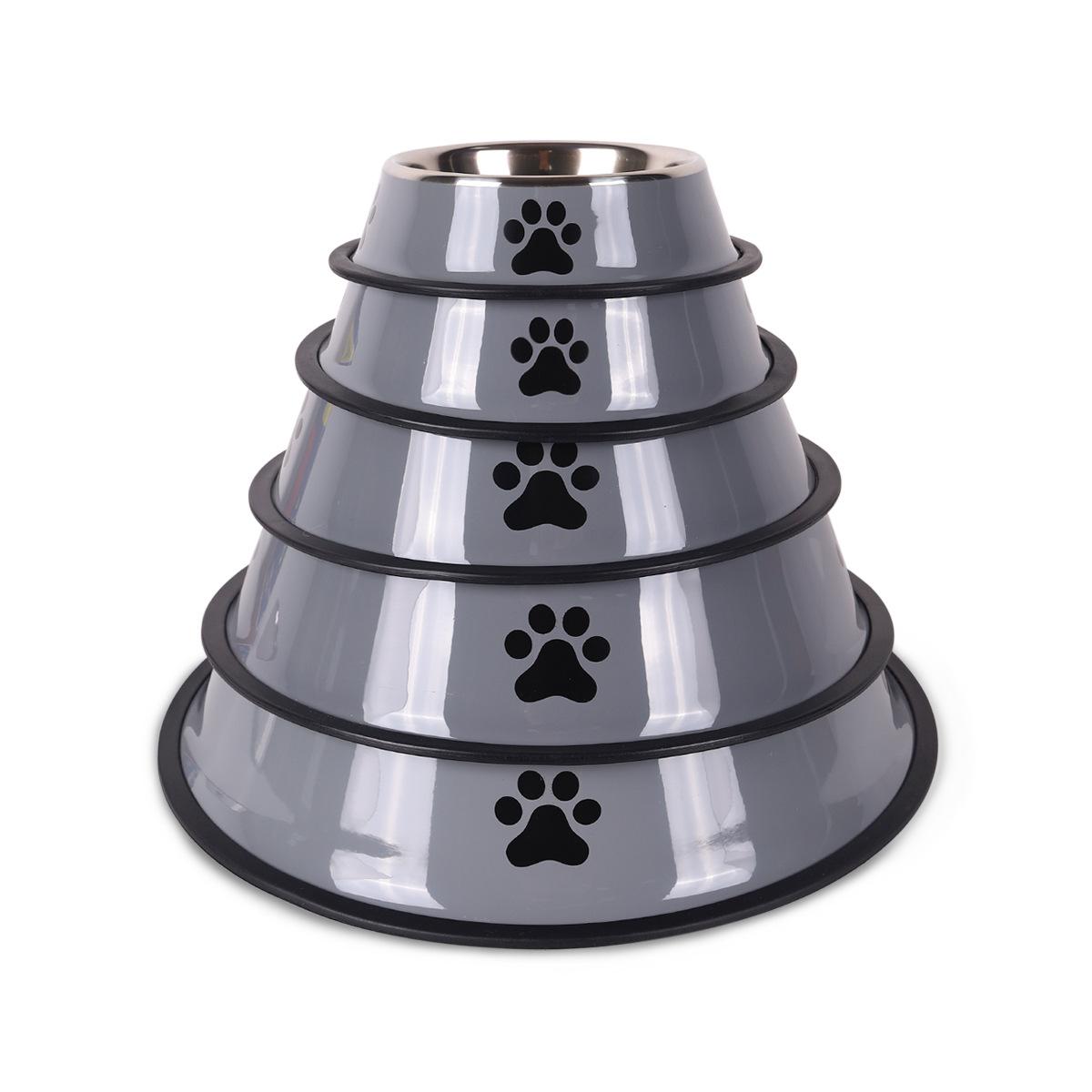 

ATUBAN Stainless Steel Dog Bowl,Metal Cat Bowls for Food & Water, Non-Slip Pet Feeding Dish Bowl Rubber Base for Cats Puppy Dogs 16CM 2 Pack сірий колір