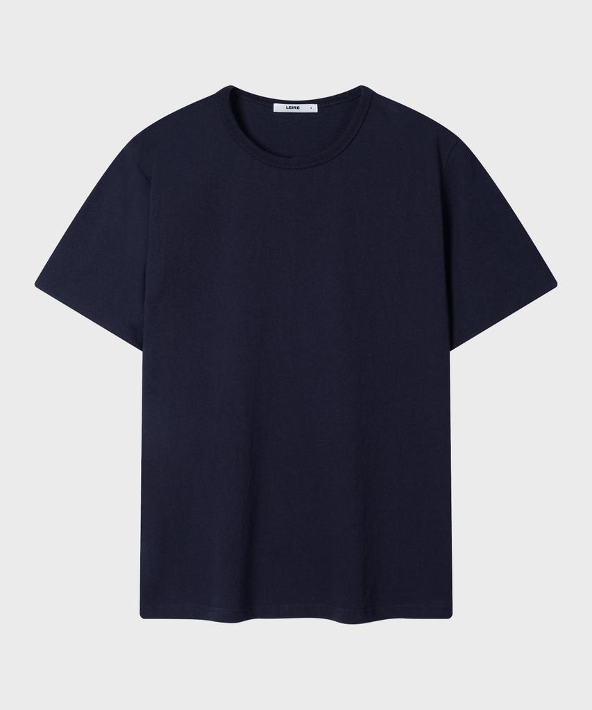 LEIRE Striped Layered Roll-Up T-Shirt [Navy]