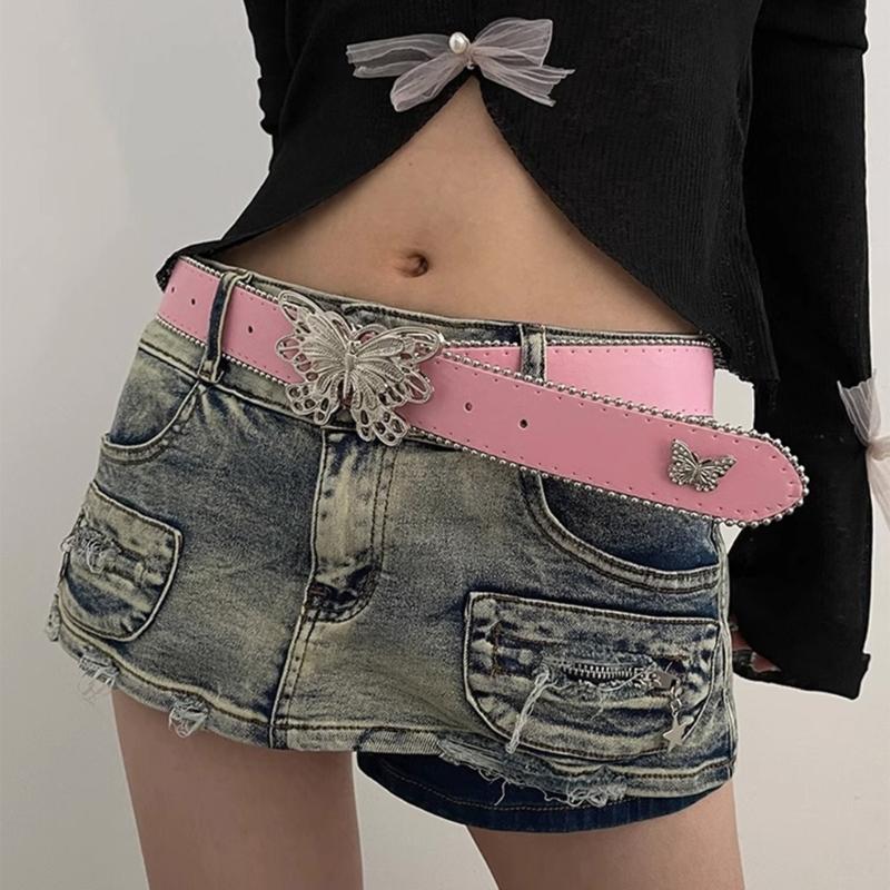 Fashion Waist Belt Women PU Belt Y2K Cool Girl Waist Decor Clothing Accessories