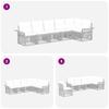 Garden Sofa Set 6 Pcs Beige Poly Rattan