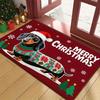 VIKAMA Christmas Dachshund Rug Bedroom & Kitchen Non-Slip Mat Front Door Entry Welcome Doormat Holiday Home Decor