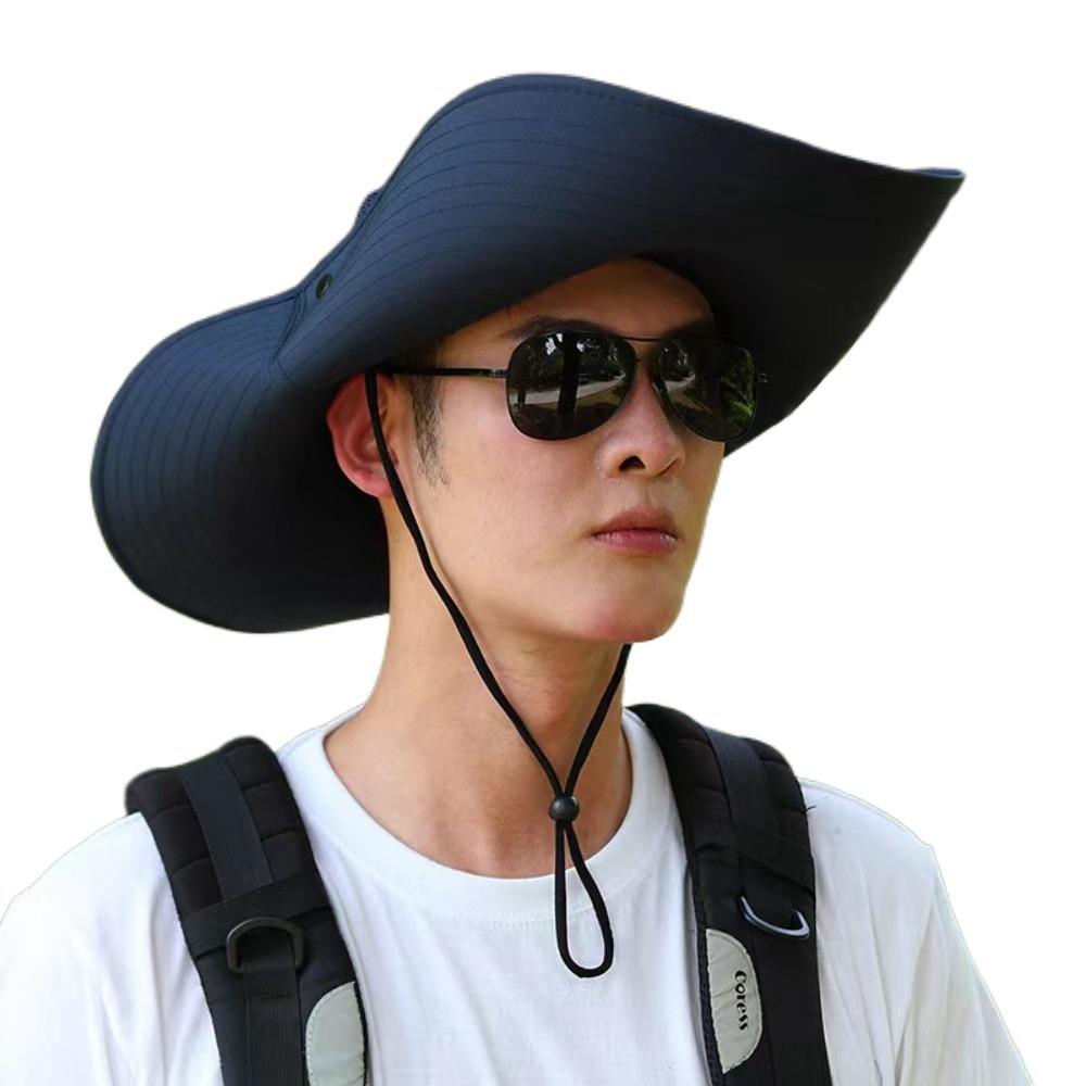 Detachable Hat Top Large Brim Sun Hat Foldable Sun Protection Hat Sports Fisherman Hat  Man
