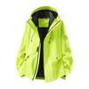 Womens 3-in-1 Hiking Jacket 2026 Lightweight Windproof Outdoor Shell With Removable Fleece Liner Small Stature