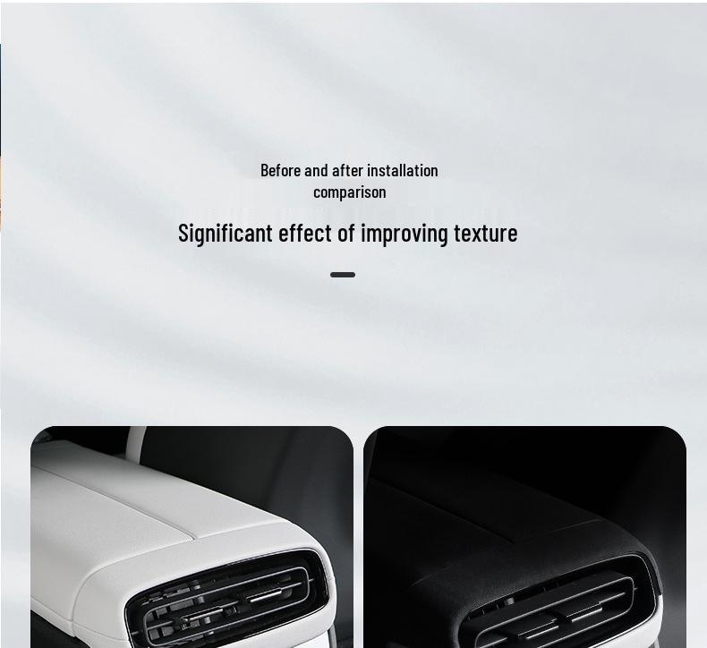 SU7 Alcantara Suede Rear USB Patch for Interior Modification.