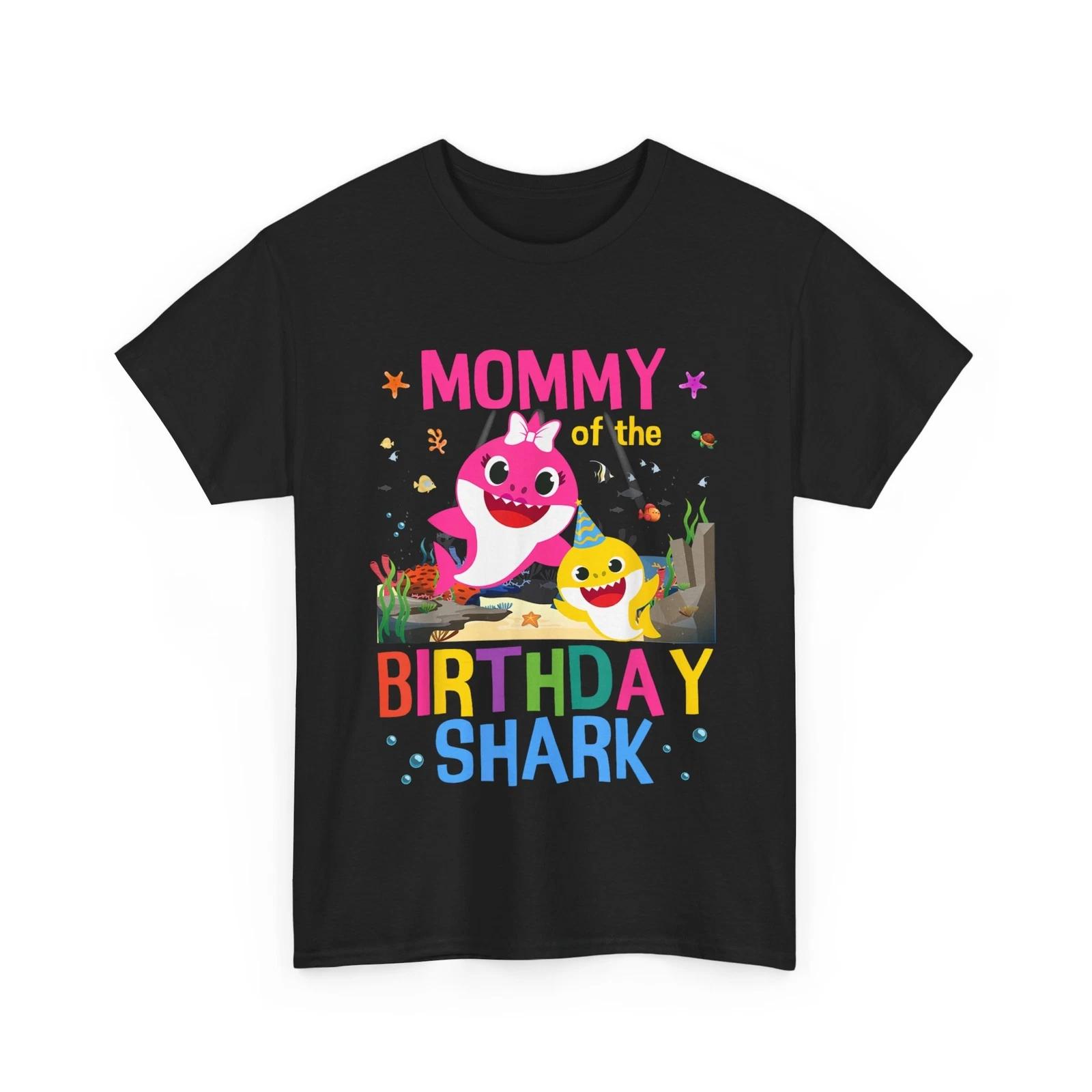 Birthday T-Shirt, Mommy Of The Birthday Family Shark Kids Funny Shirt S