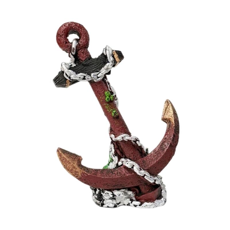 Retro Resins Sculpture Aquarium Ornament for Fish Shrimp Hiding Breeding Fish Tanks Aesthetic Landscape Decoration Gift